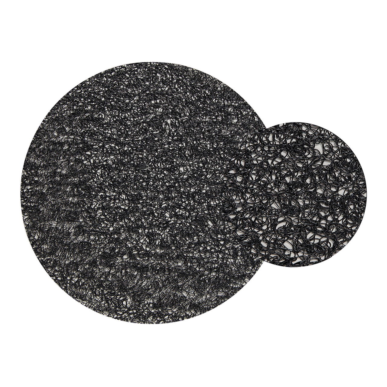 Black plastic placemat, 38 cm Black plastic placemat, 38 cm