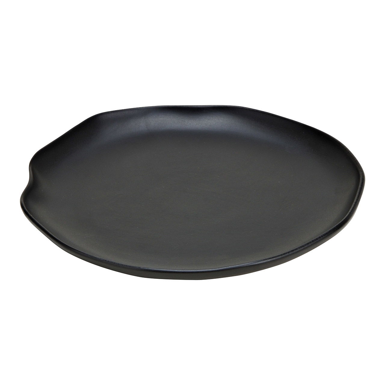 Stoneware plate Black (W/H/D) 21x2x21cm