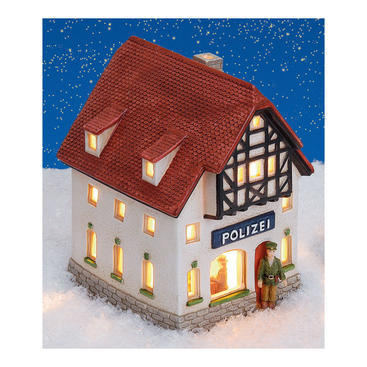 Wurm Lichthaus "Polizei" aus Porzellan, Bunt (B/H/T) 14x16x11cm Wurm Lichthaus "Polizei" aus Porzellan, Bunt (B/H/T) 14x16x11cm