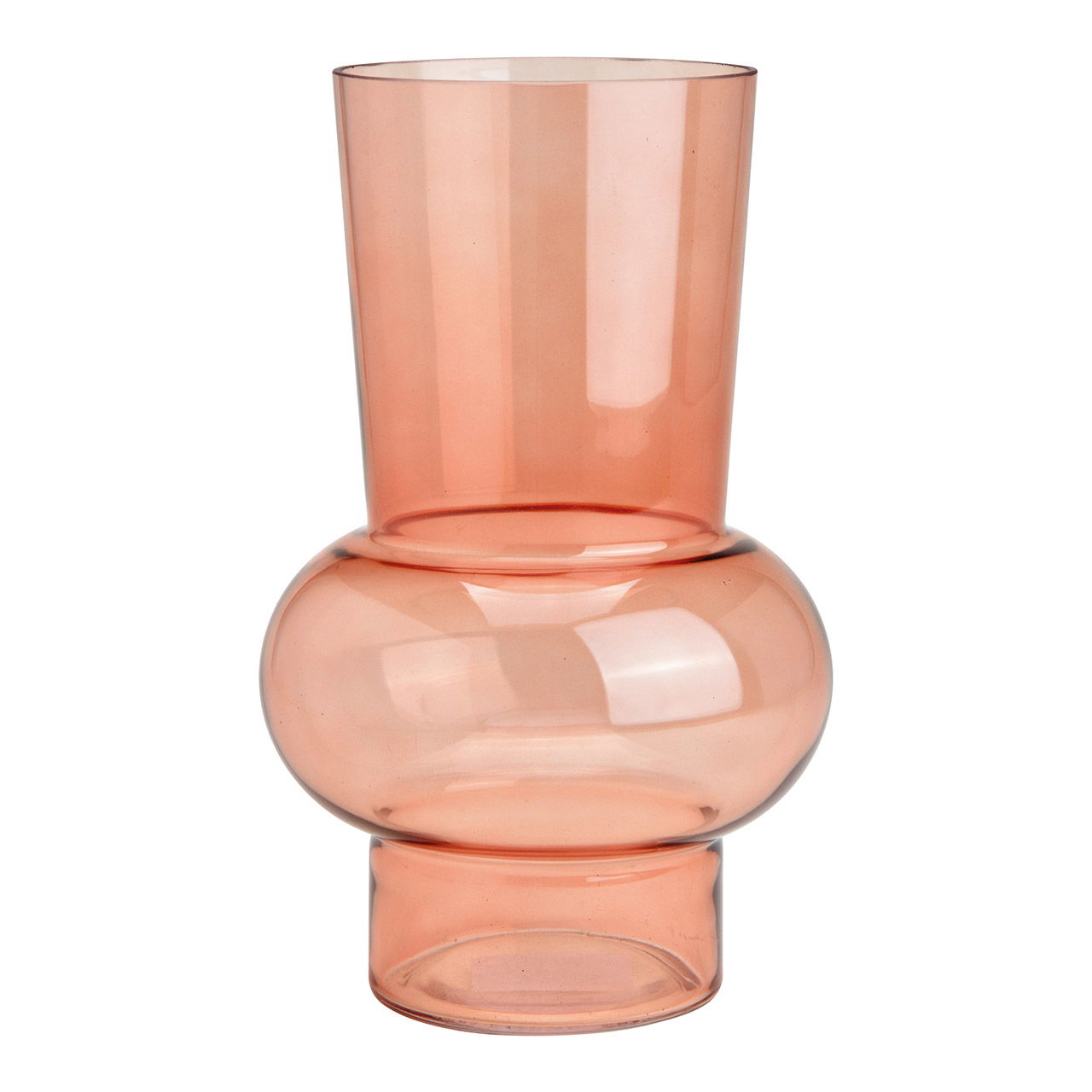 Vase aus Glas Pink/Rosa (B/H/T) 16x26x16cm