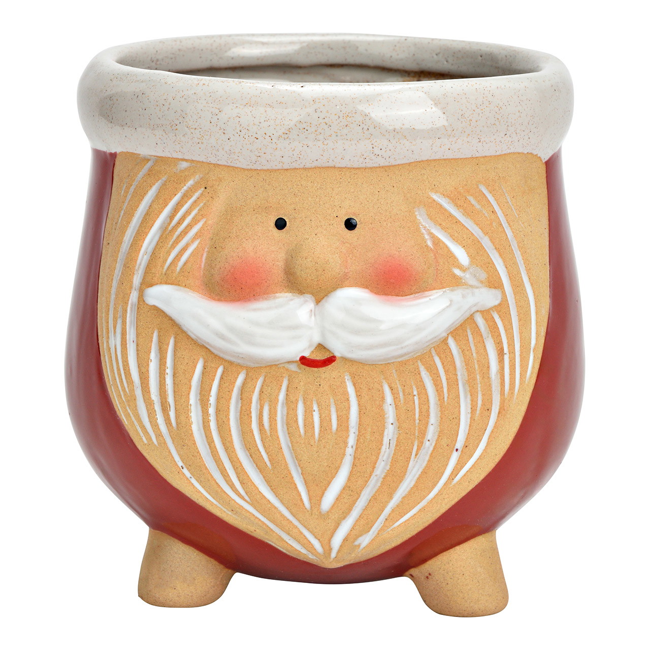 Blomsterpotte »Nikolaus« af steingut, rød/brun (B/H/D) 11x12x12 cm Blomsterpotte »Nikolaus« af steingut, rød/brun (B/H/D) 11x12x12 cm