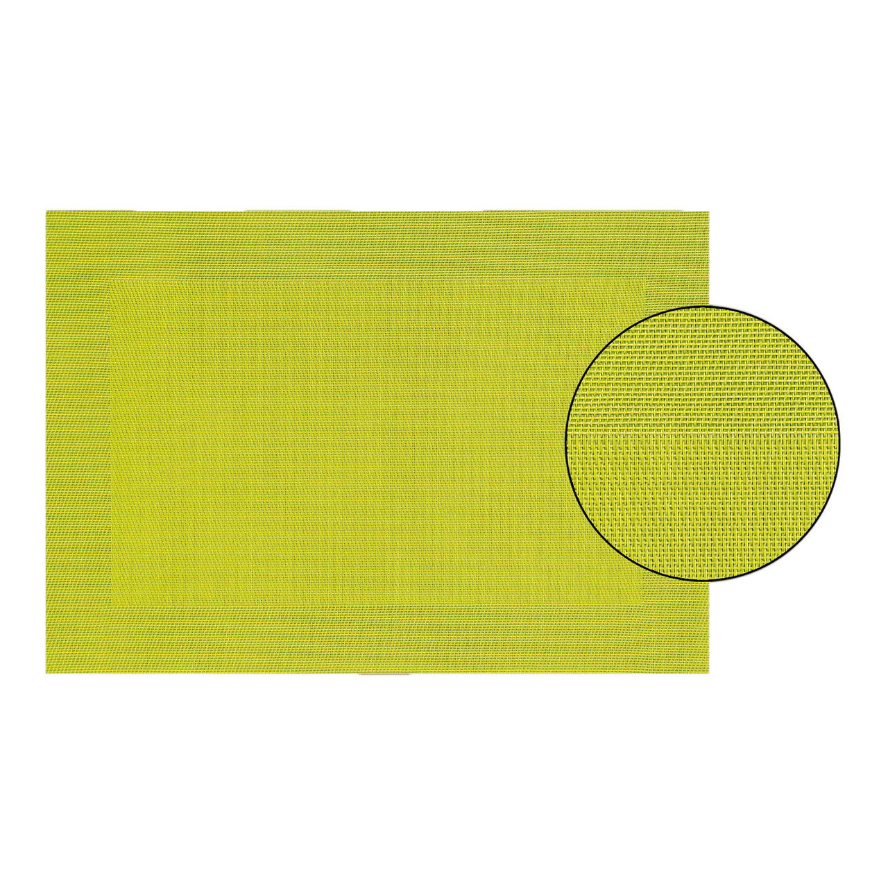 Set de table en plastique vert citron, L45 x H30 cm