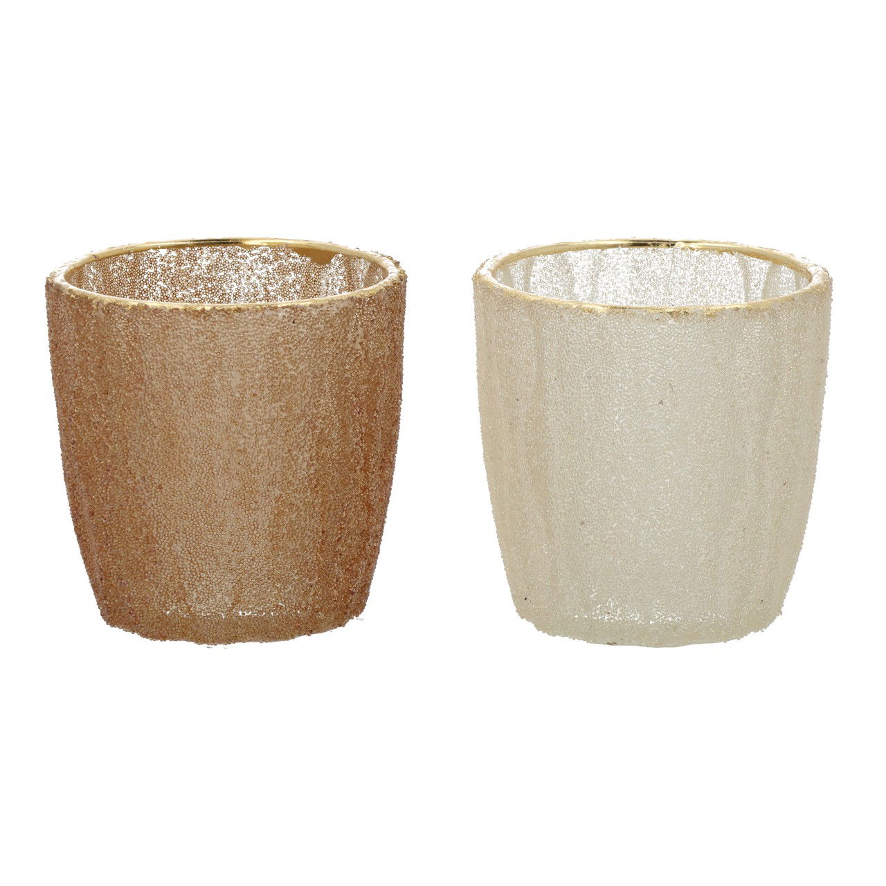 Farol de cristal Beige, 2 surtidos (A/A/P) 7,5x7,5x7,5cm Töpferei, Tasse, Krug, Porzellan, Vase