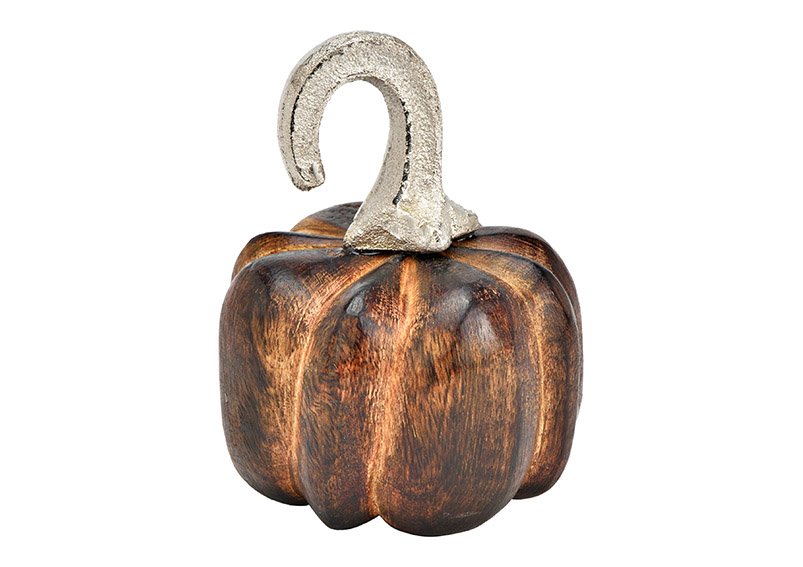 Mango wood pumpkin brown (W/H/D) 7x10x7cm