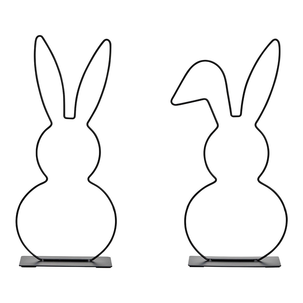 Display stand, black metal rabbit 2-fold, (W/H/D) 17x39x8cm Display stand, black metal rabbit 2-fold, (W/H/D) 17x39x8cm