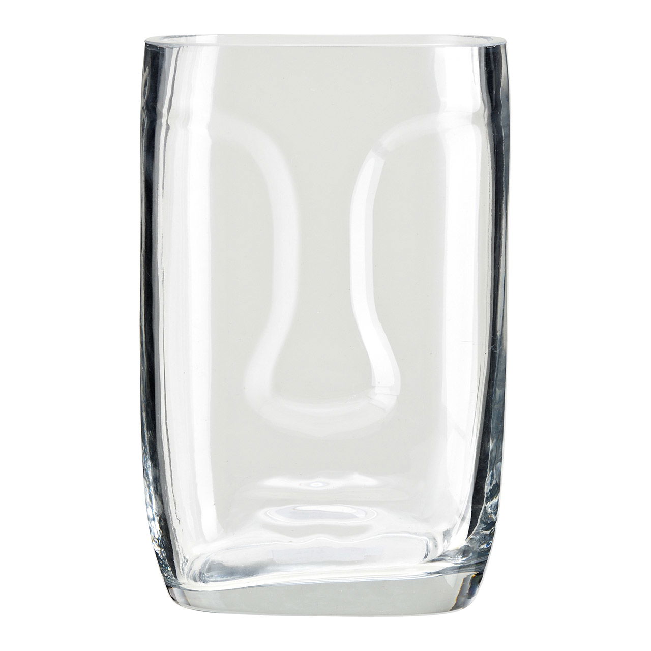 Vase Gesicht aus Glas Transparent (B/H/T) 13x20x11cm