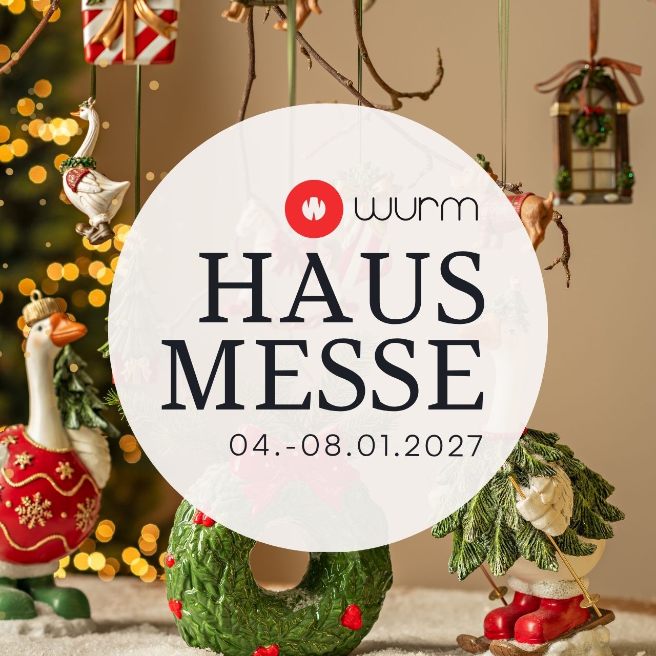 Weihnachtsdeko, Weihnachtsornament, Schmuckfigur, Kugelkranz, Lichterdekoration