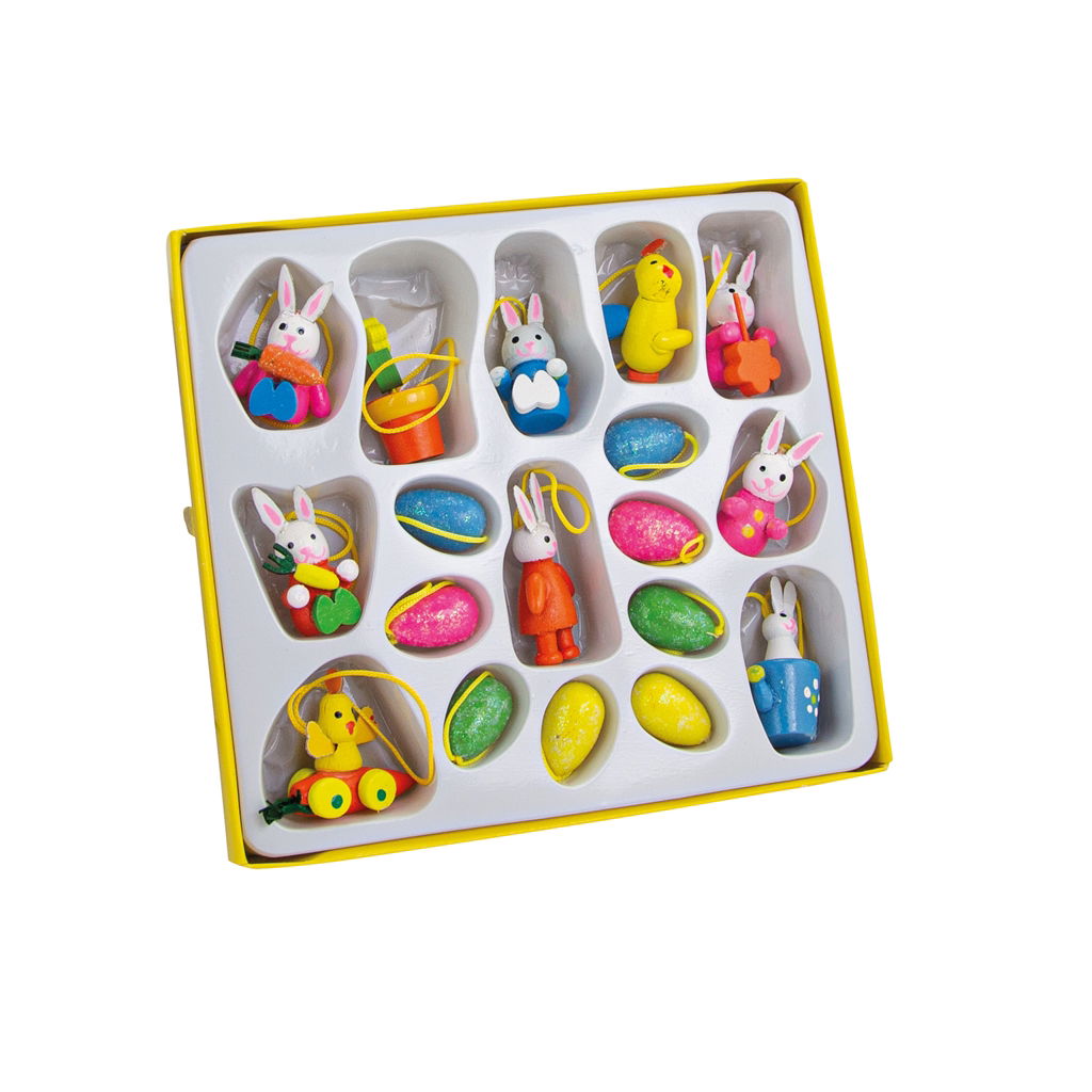 Holzhänger, Holz, 3,5cm, 1 Set, Pink, @ Spielzeug