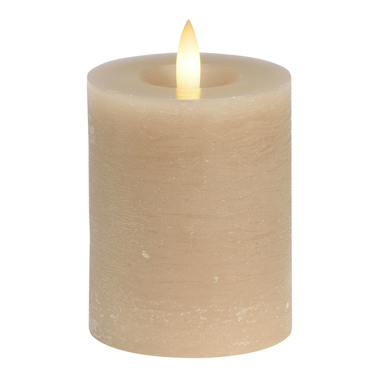 Bougie LED beige, lumière vacillante, 2xAAA exclus en cire (L/H/P) 7x9x7cm Bougie LED beige, lumière vacillante, 2xAAA exclus en cire (L/H/P) 7x9x7cm