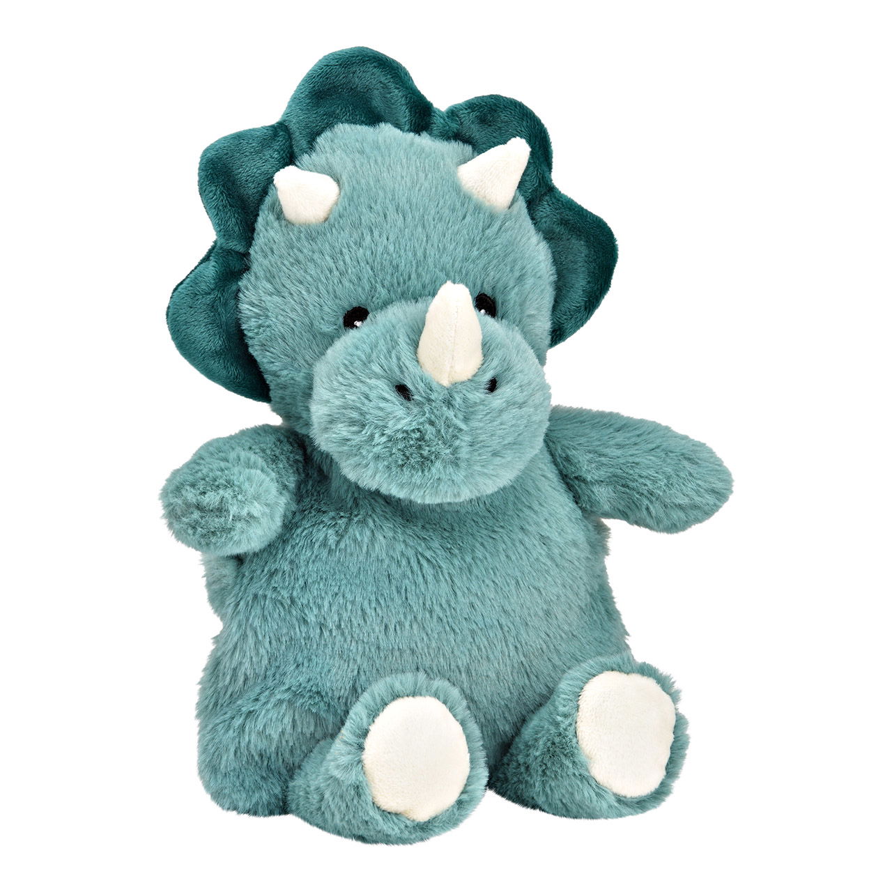 Coussin aux noyeaux de cerise Dino en polyester/peluche, turquoise (L/H/P) 22x35x10cm