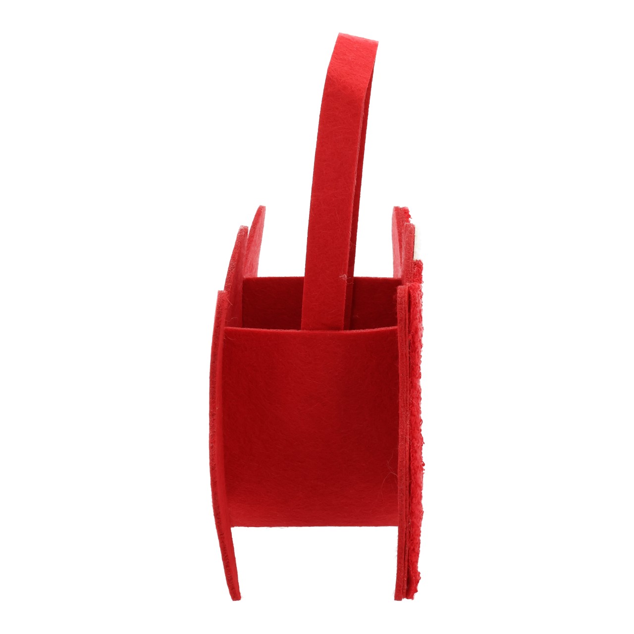 Cesta de caramelos de fieltro roja (A/A/P) 27x26x9cm Zubehor, Tasche, Handtasche, Geldbörse