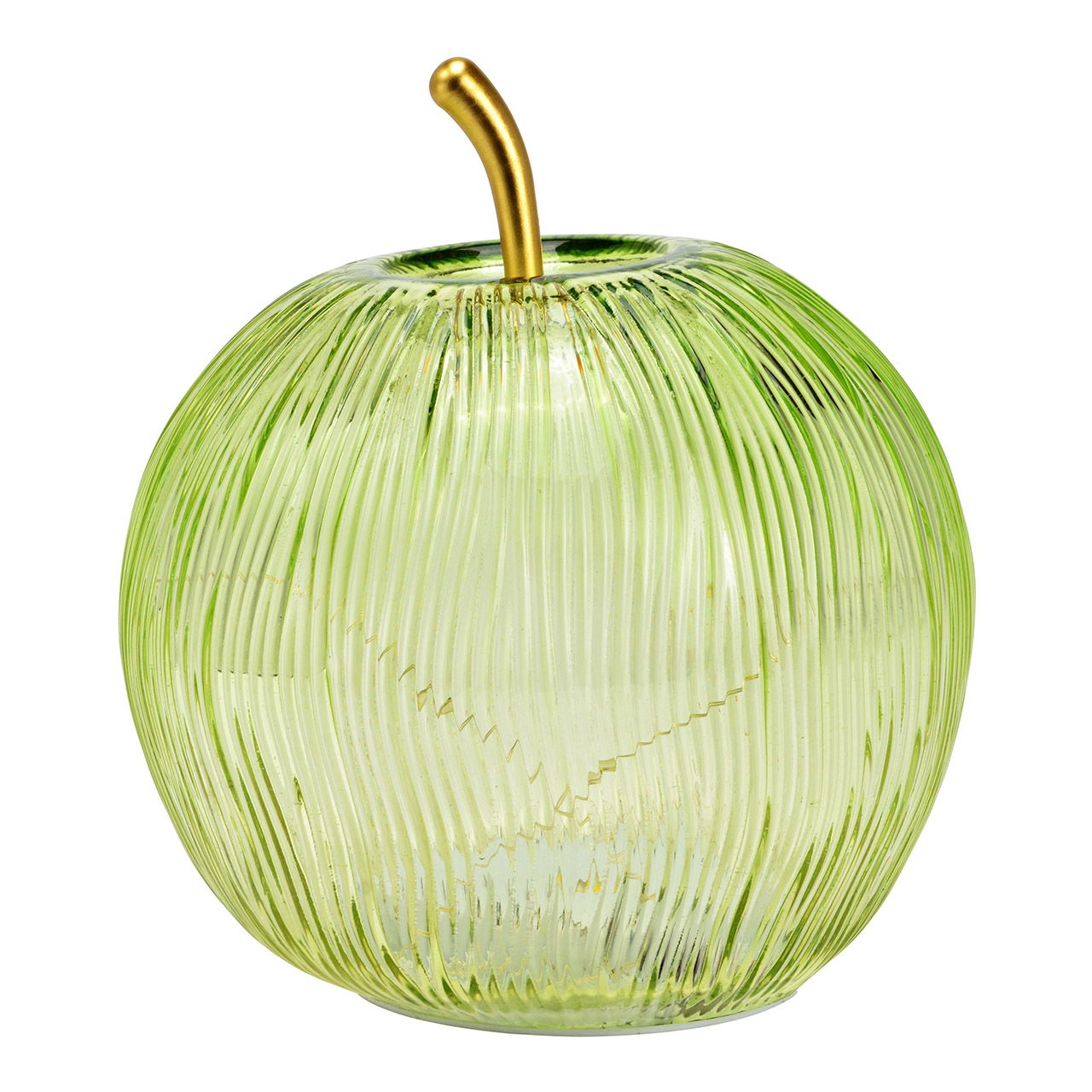 Apple with 15 LEDs made of glass, with timer, excluding 3xAA, green (W/H/D) 16x17x16cm