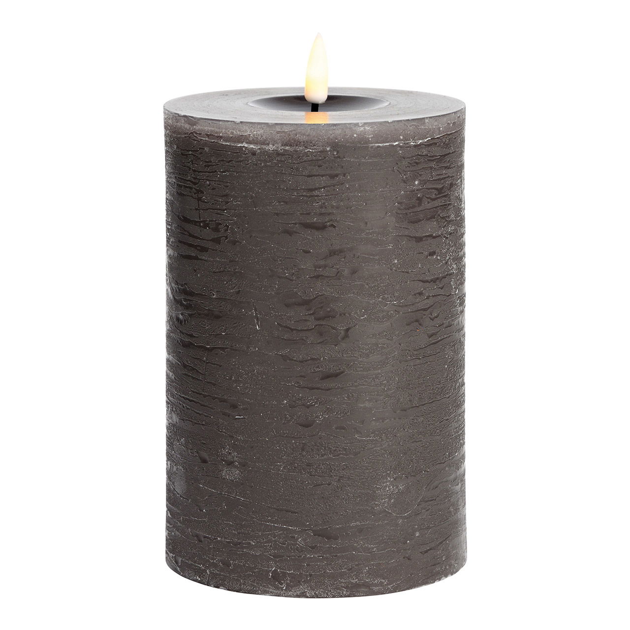 Candela LED in cera, moka (L/H/D) 10x15x10cm Candela LED in cera, moka (L/H/D) 10x15x10cm