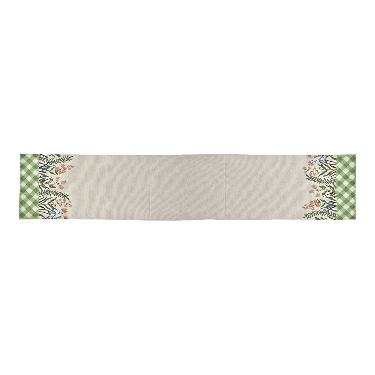 Chemin de table Fleurs, double, vert/rose (L/H) 180x33cm Dekoration für Zuhause