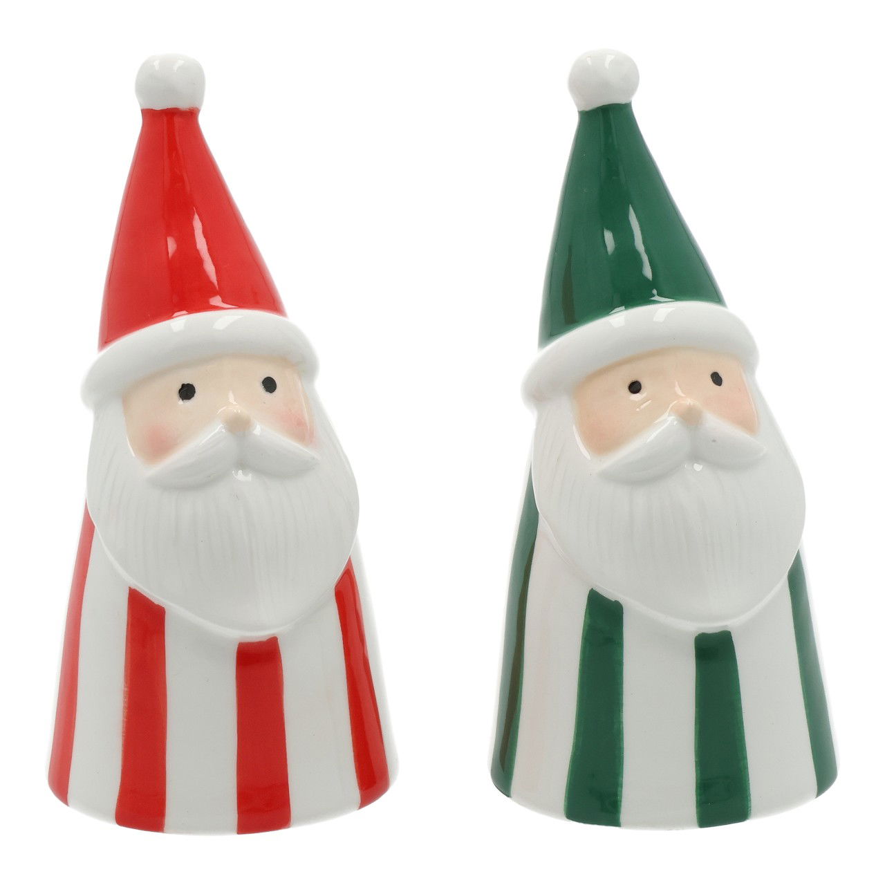 Santa Claus made of ceramic red 2 assorted (W/H/D) 6x13x6cm Figur, Kunst, Porzellan, Töpferei