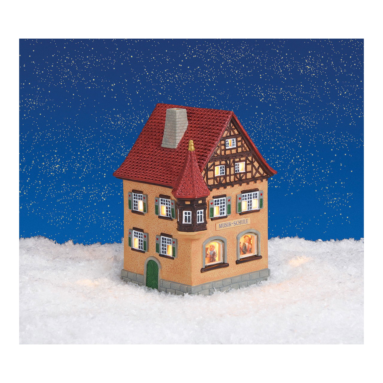 Luce casa scuola di musica a Bergisch Gladbach di porcellana Colorato (W/H/D) 13x17x12cm