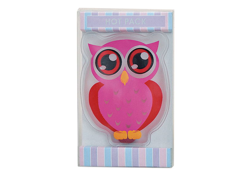 Taschenwärmer aus Kunststoff, Eule, 4-fach sortiert, B8 x H10 cm Taschenwärmer aus Kunststoff, Eule, 4-fach sortiert, B8 x H10 cm