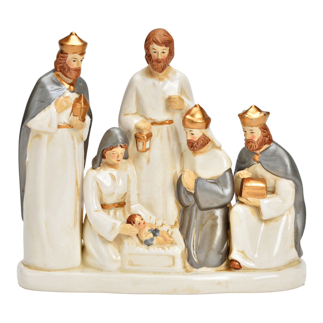 Porseleinen kinderscène wit, grijs (B/H/D) 22x19x7cm Porseleinen kinderscène wit, grijs (B/H/D) 22x19x7cm