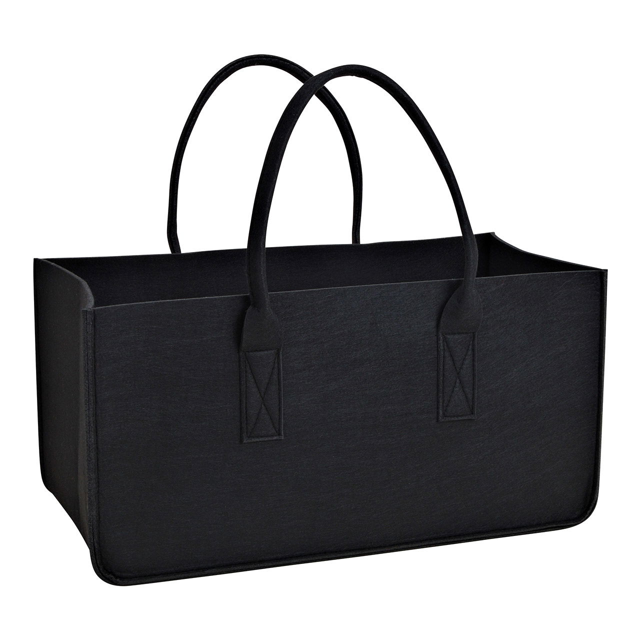 Tasche Kaminholz aus Filz Schwarz (B/H/T) 50x25x25cm Tasche Kaminholz aus Filz Schwarz (B/H/T) 50x25x25cm