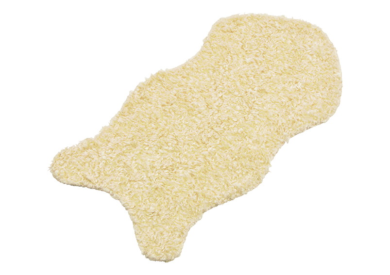Tappeto in poliestere beige (L/A) 50x25cm