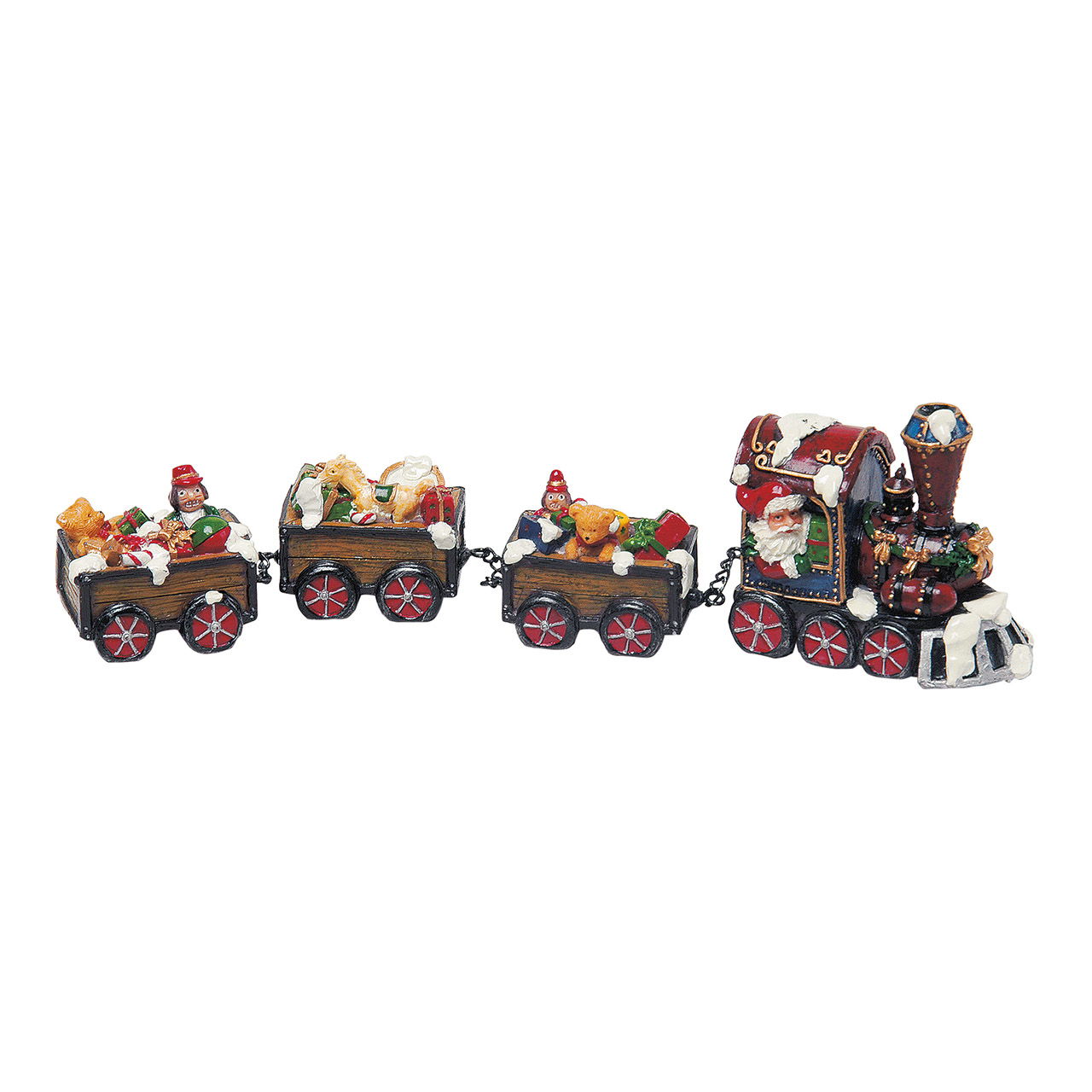 Tren de Navidad de poliéster, 30 cm