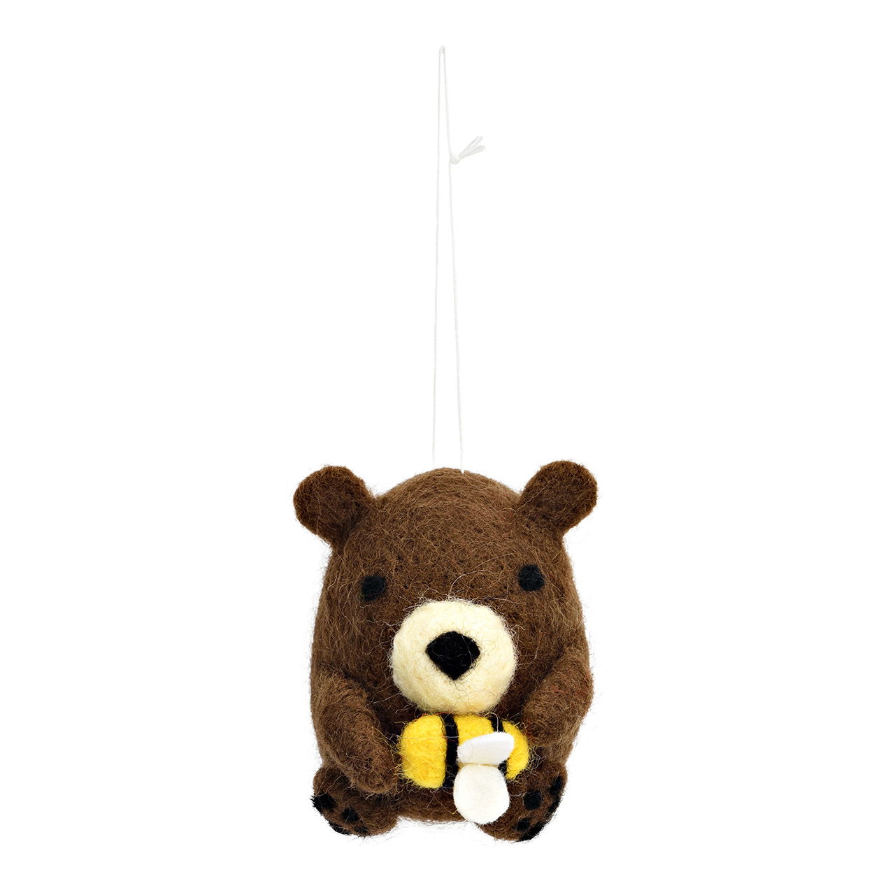 Hänger Bär aus Filz, Braun (B/H/T) 5x6x5cm Hänger Bär aus Filz, Braun (B/H/T) 5x6x5cm