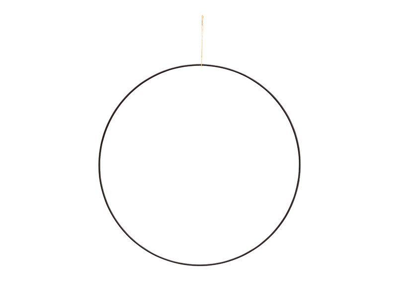 Metalen hanger ring zwart Ø40cm