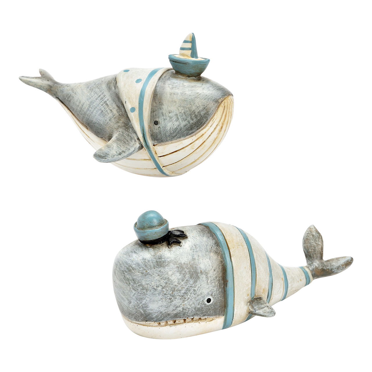 Wal aus Poly, 2-fach, Blau/Weiß (B/H/T) 10x5x5cm Töpferei, Kochgeschirr, Topf, Teekanne