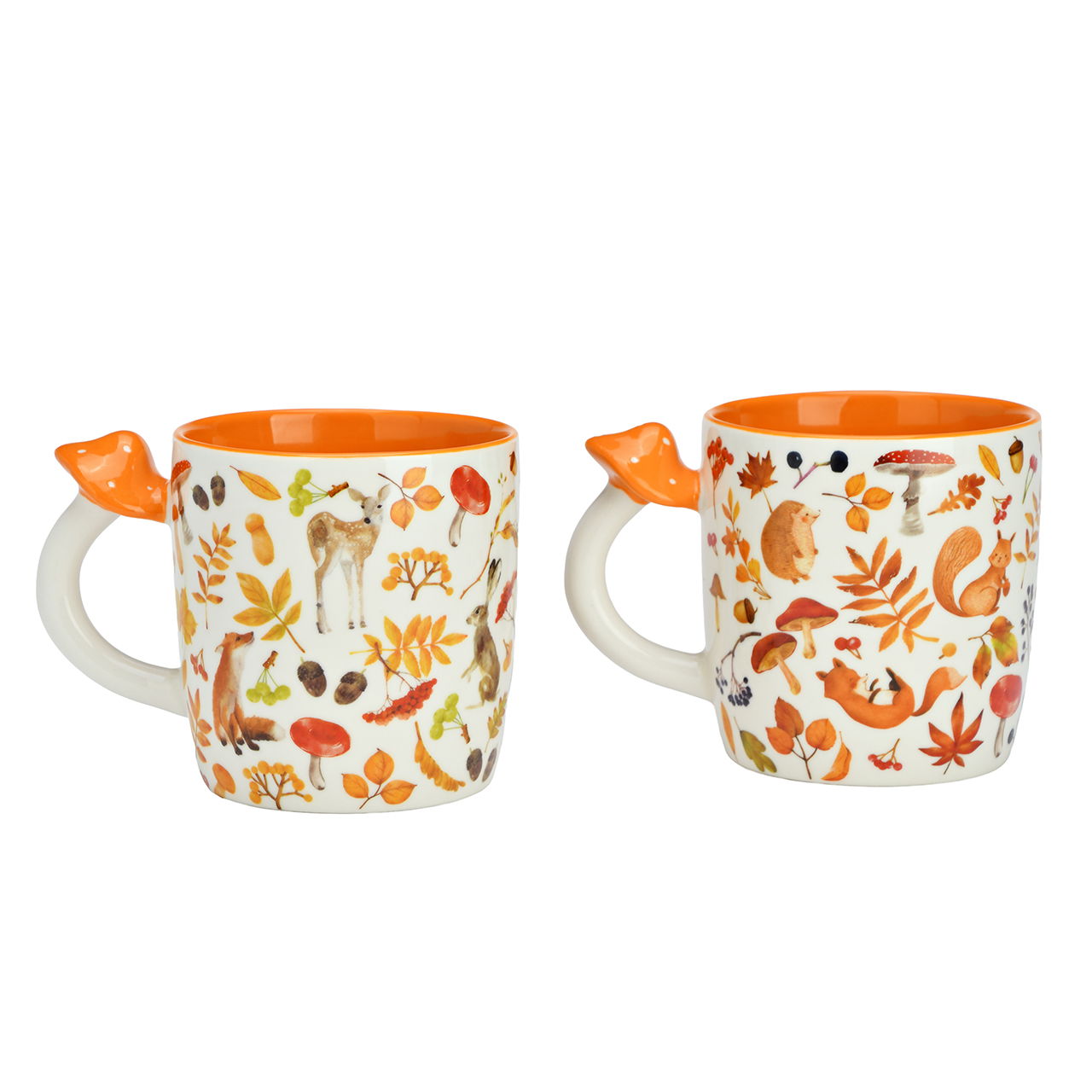 Taza con seta de porcelana naranja 2 surtidos (A/A/D) 12x9x9cm 350ml Pokal, Kunst, Porzellan, Töpferei