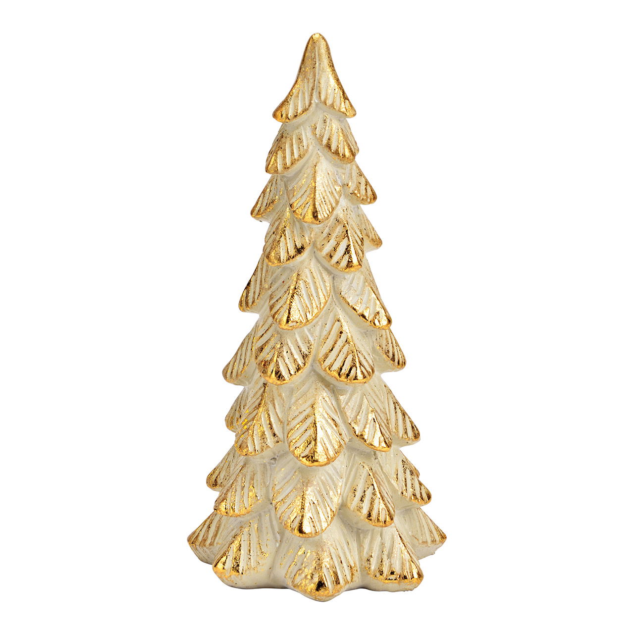 Sapin en poly champagne (L/H/P) 6x15x6cm