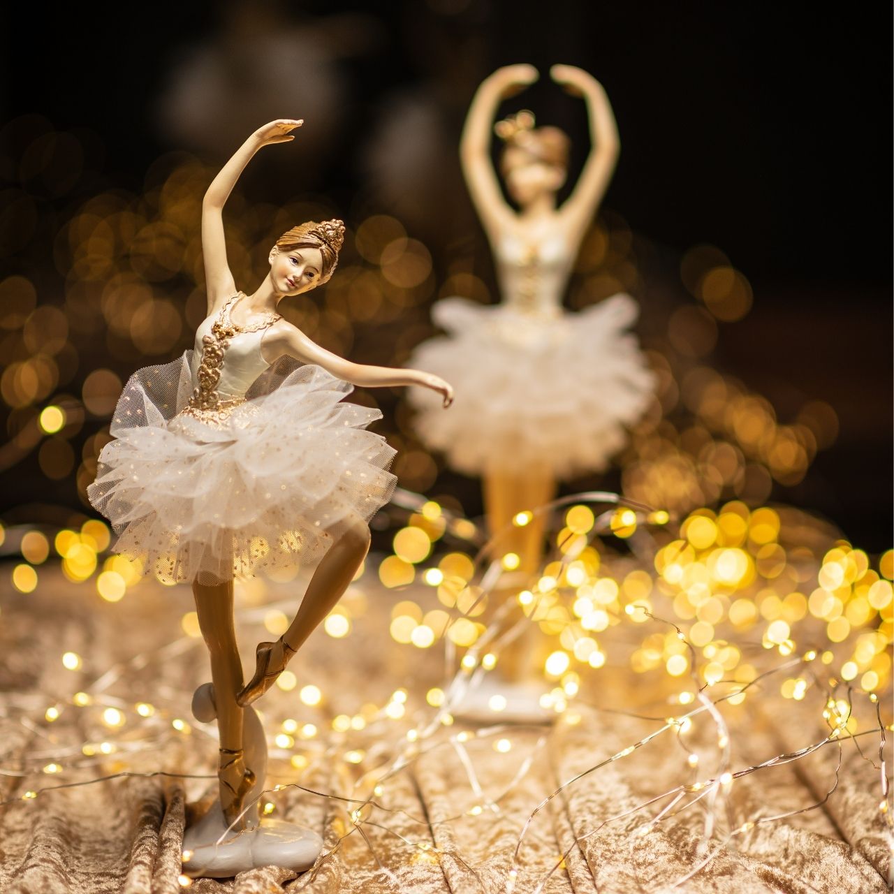 Tänzerfigur, Balletttänzerin, Balletttutu, Miniaturfigur, Lichterdeko