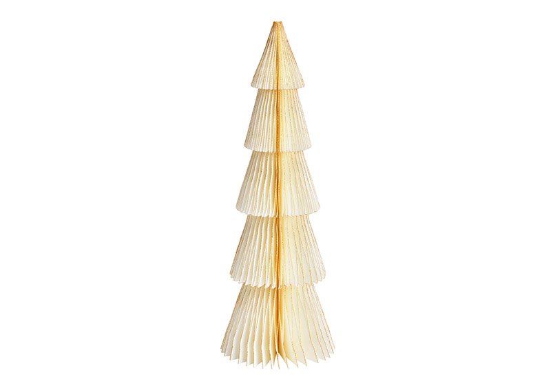 Stand-up fir tree Honeycomb paper/cardboard white (W/H/D) 10x30x10cm