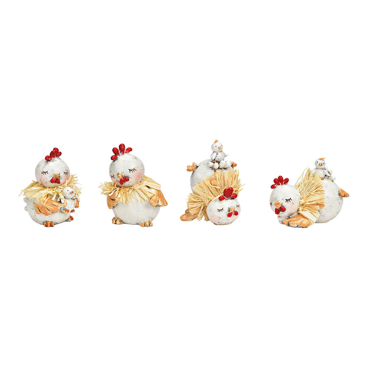 Kip van polywit 4-voudig, (B/H/D) 7x8x6cm Kip van polywit 4-voudig, (B/H/D) 7x8x6cm