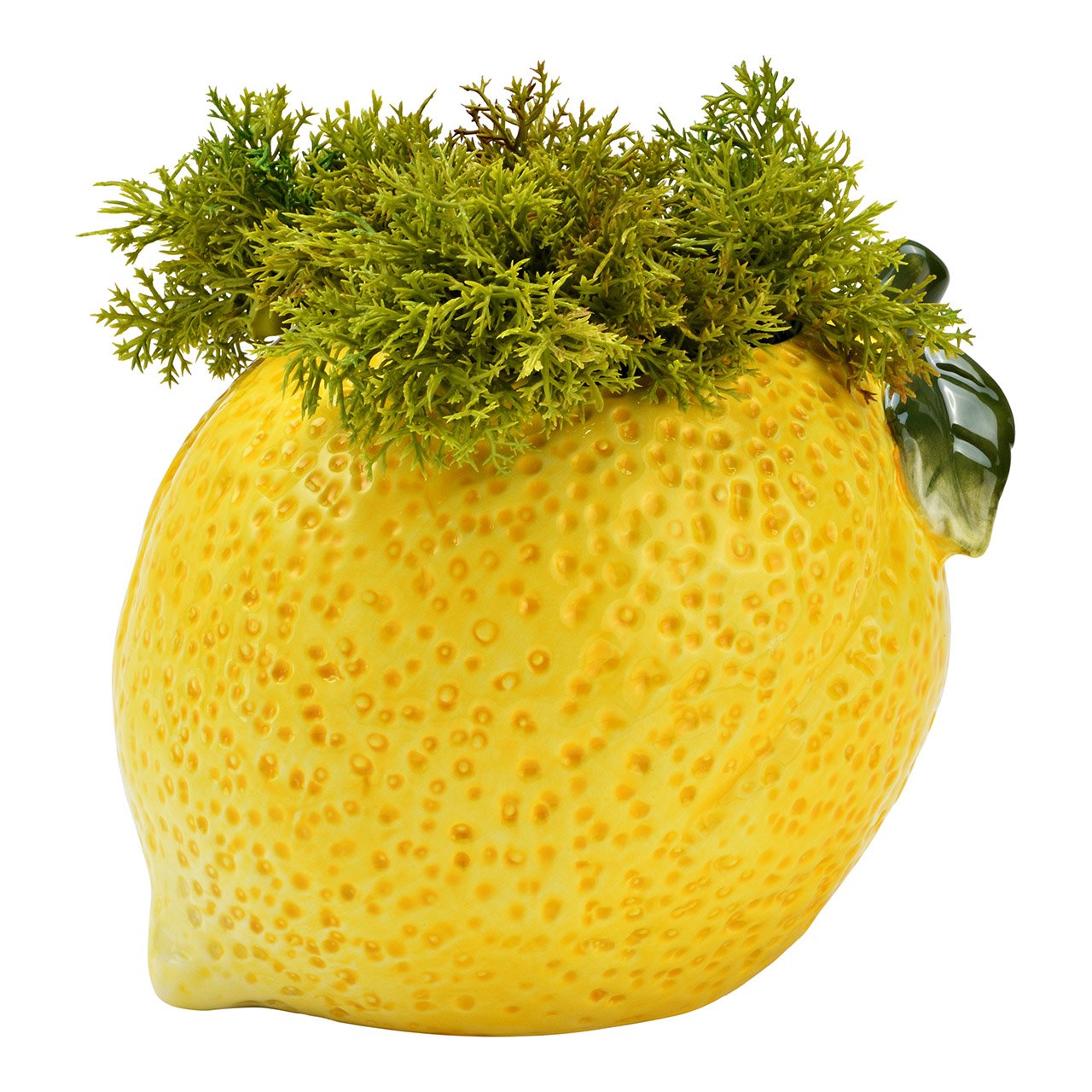 Blumentopf Zitrone aus Keramik, Gelb (B/H/T) 15x13x12cm