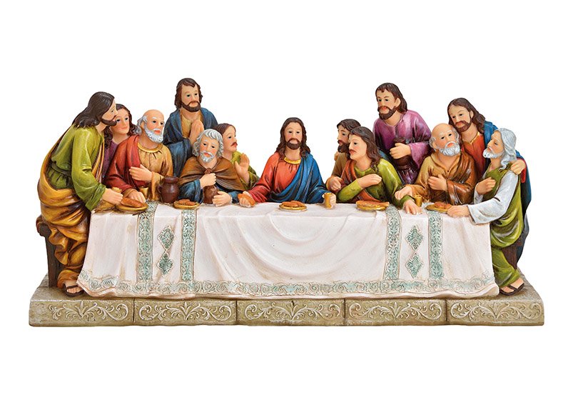 Stand the last supper made of poly colored (w / h / d) 39x18x12cm