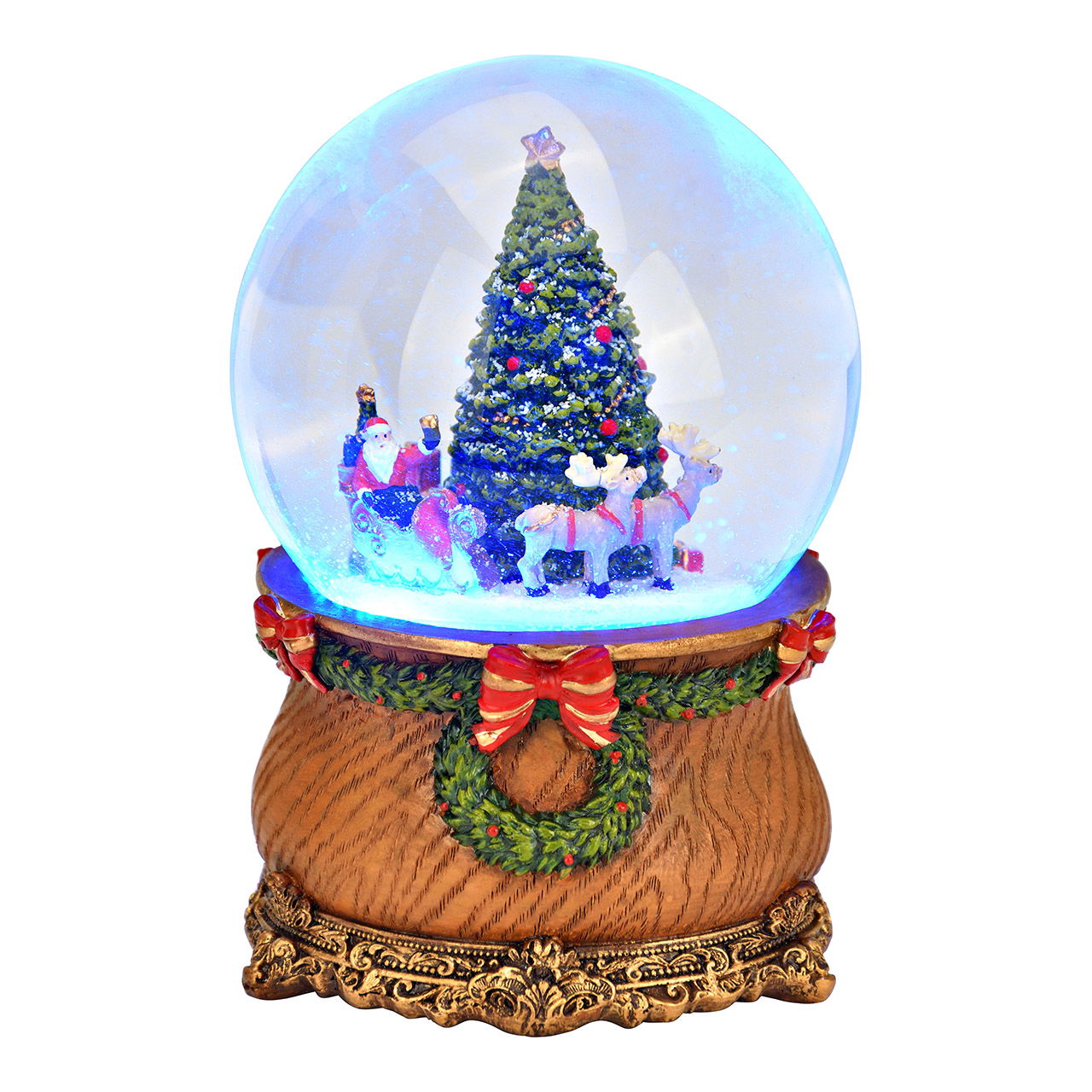 Muzikale klok/sneeuwbol Kerstboom met sneeuwwerveling, licht, muziek gemaakt van poly/glas, groen (B/H/D) 13x17x13cm Werking op batterijen 3xAAA niet inbegrepen Muzikale klok/sneeuwbol Kerstboom met sneeuwwerveling, licht, muziek gemaakt van poly/glas, groen (B/H/D) 13x17x13cm Werking op batterijen 3xAAA niet inbegrepen