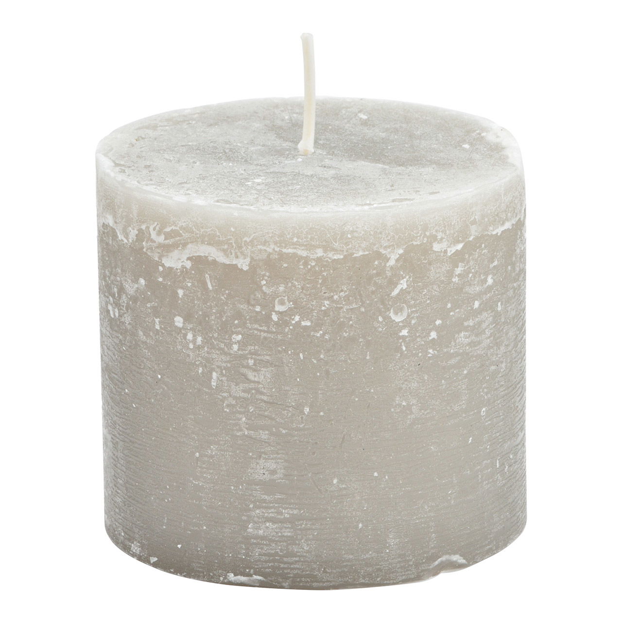 Candle 10x9x10cm wax stone light gray 