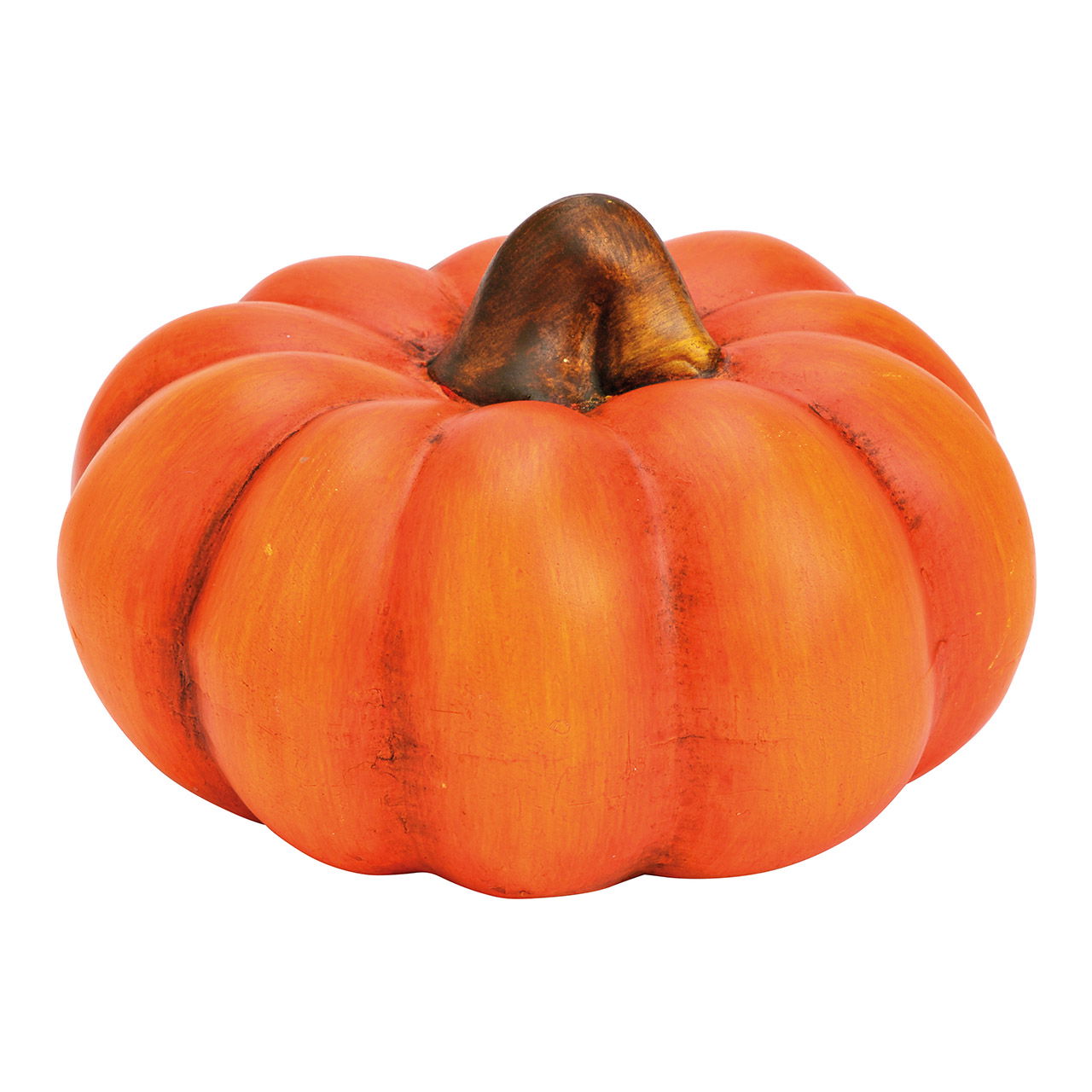 Kürbis aus Ton, Orange (B/H/T) 16x10x16cm Kürbis aus Ton, Orange (B/H/T) 16x10x16cm