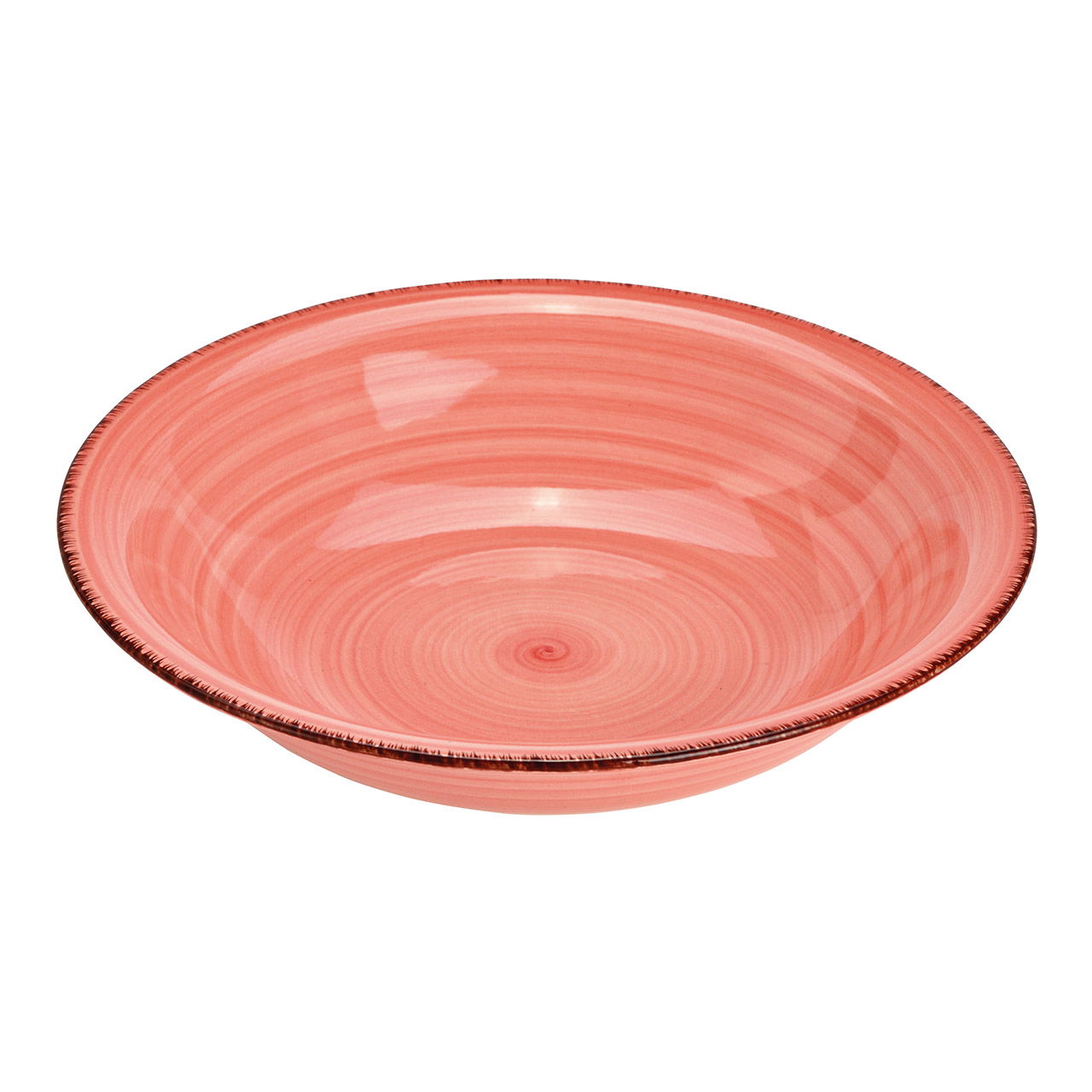 Stoneware bowl, pink/pink (W/H/D) 24x4x21cm