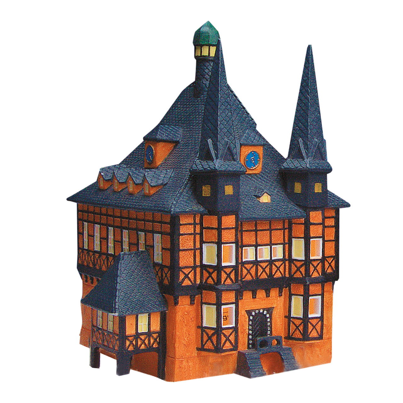 Wurm Lichthaus Rathaus Wernigerode/Harz aus Porzellan, Bunt (B/H/T) 17x26x15cm