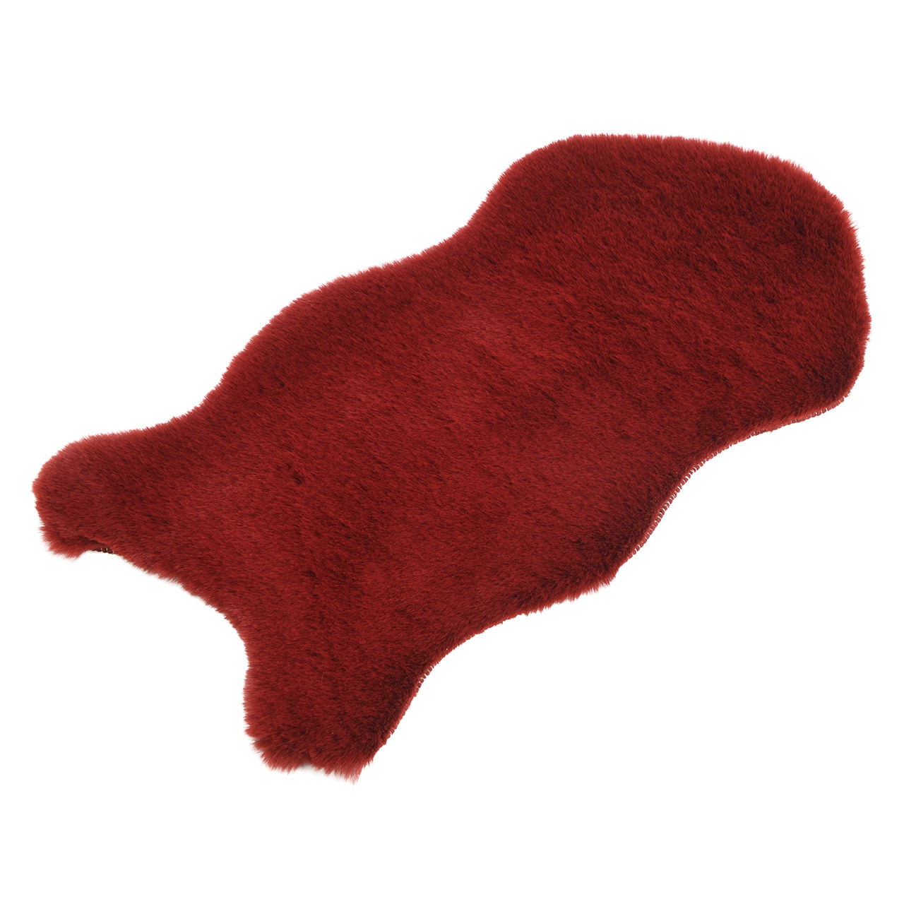 Kaninchenfell Kunstfell aus Polyester Bordeaux (B/H/T) 50x25x2cm Dekoration für Zuhause, Teppich