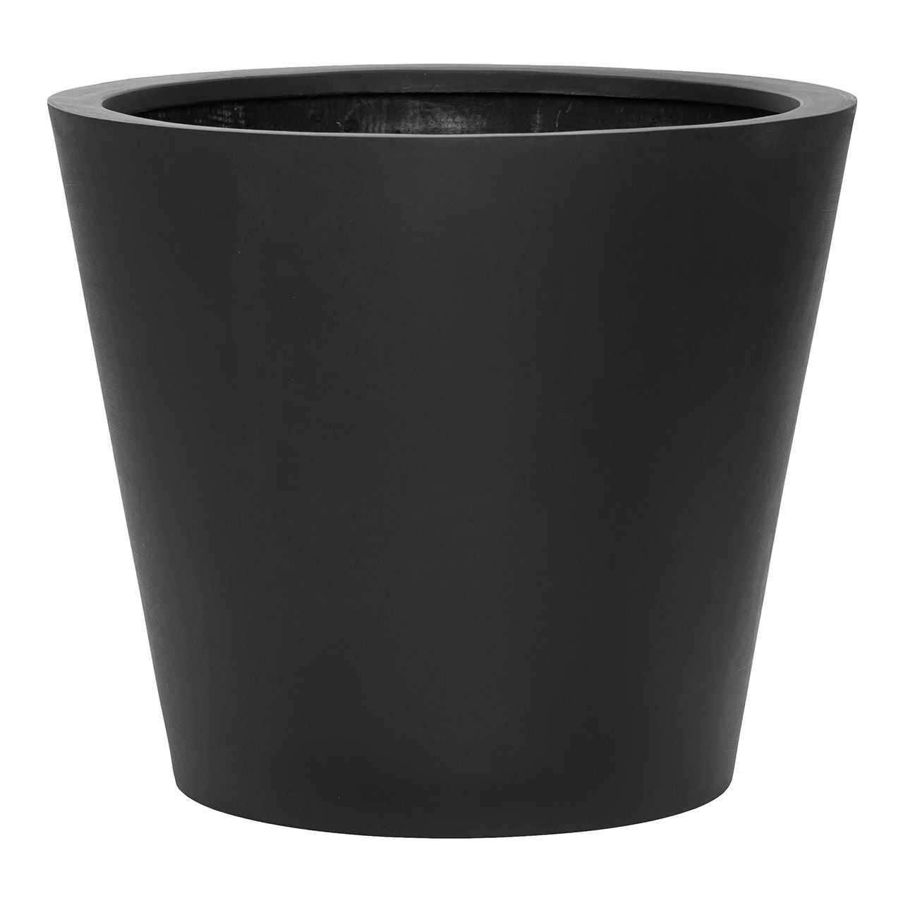 Fiberstone flower pot black (W/H/D) 58x50x58cm