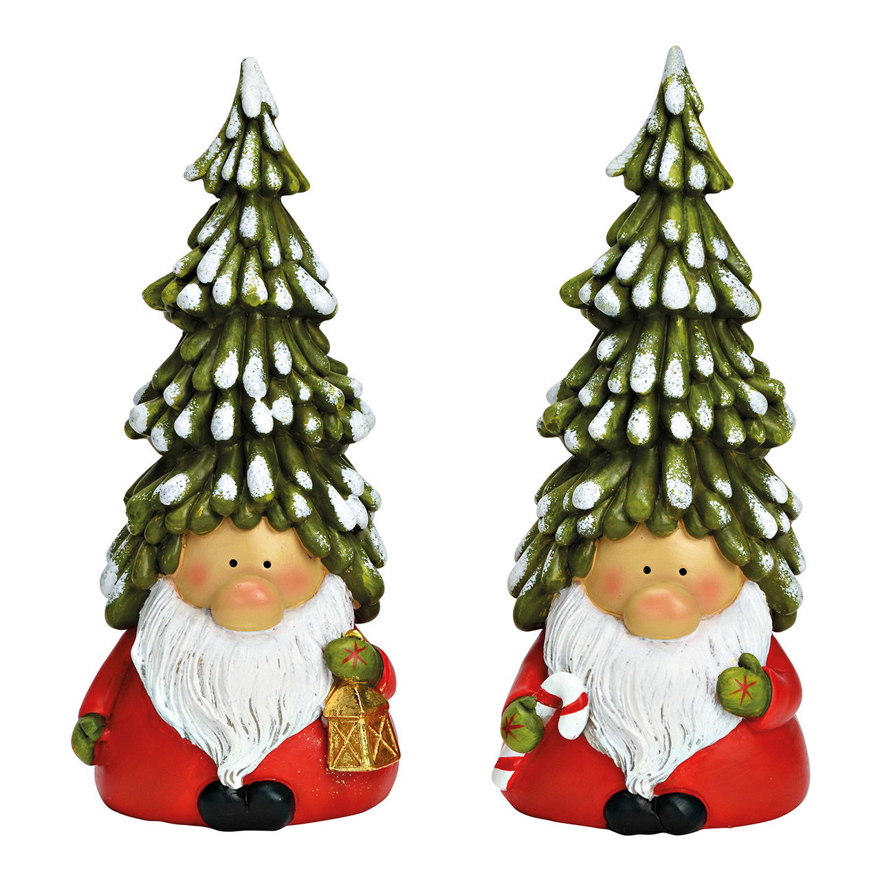 Elf met kerstmuts gemaakt van poly kleurrijk 2-voudig, (B/H/D) 9x20x7cm