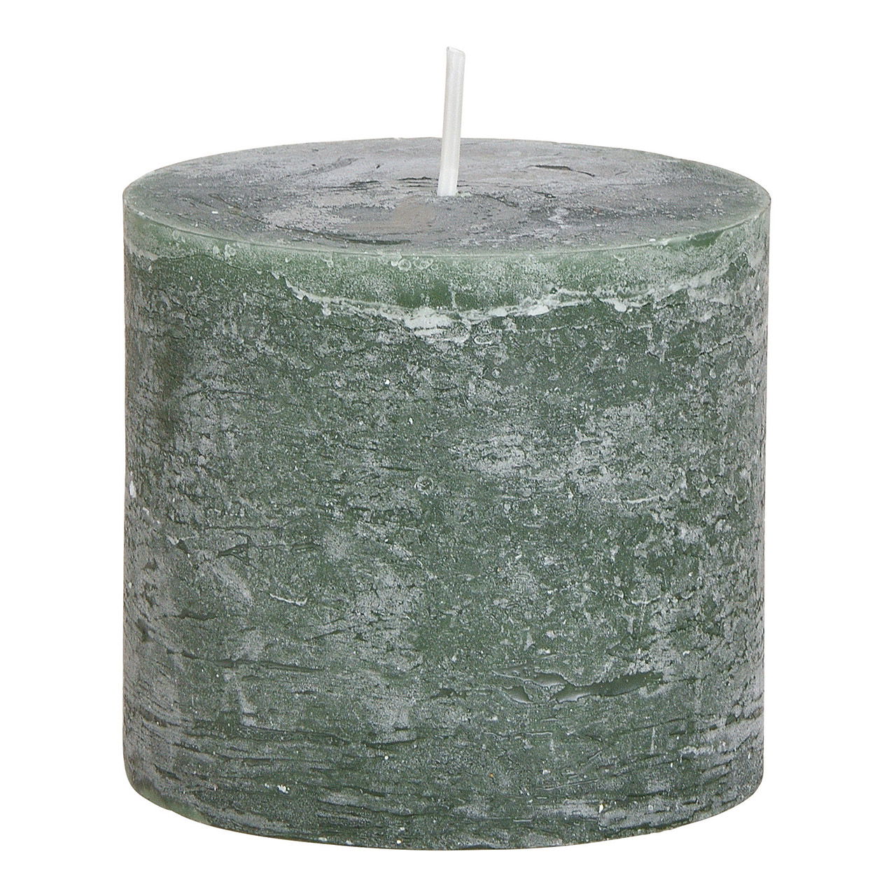 Candle 10x9x10cm made of wax green