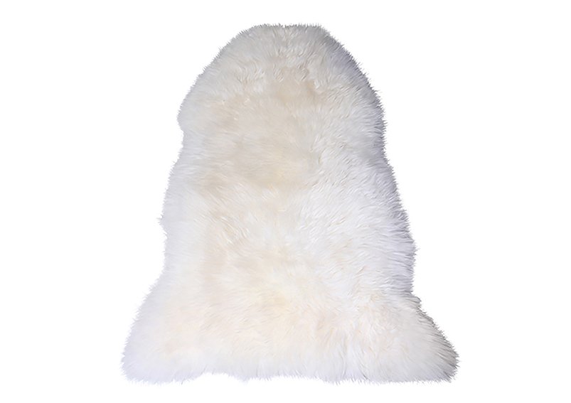 Accesorio para la puerta del amigo invisible, alfombra de piel de oveja de tejido blanco (A/A/P) 5x1x6cm