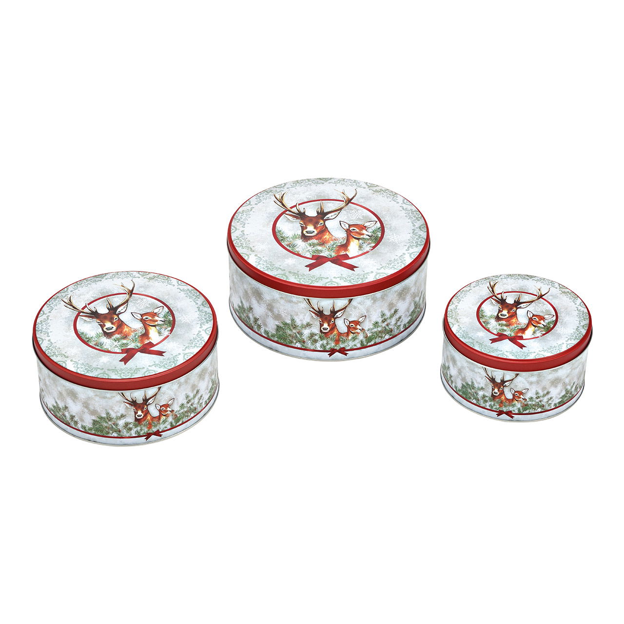 Set di scatole, decorazioni per cervi, set di 3, in metallo, colorate (L/A/D) 19x8x19cm 16x7,5x16cm 13x7x13cm Set di scatole, decorazioni per cervi, set di 3, in metallo, colorate (L/A/D) 19x8x19cm 16x7,5x16cm 13x7x13cm