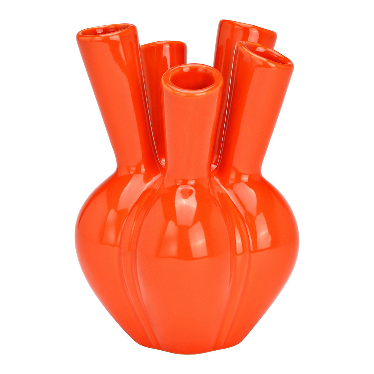 Aglio ceramic vase, orange (W/H/D) 15x20x15cm