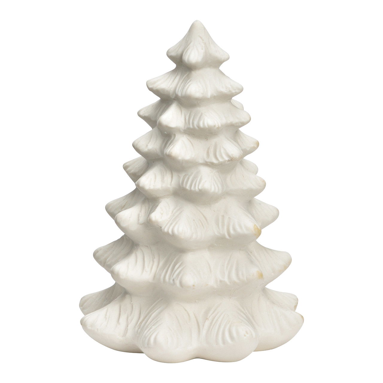 Sapin en porcelaine blanche (L/H/P) 8x11x8cm