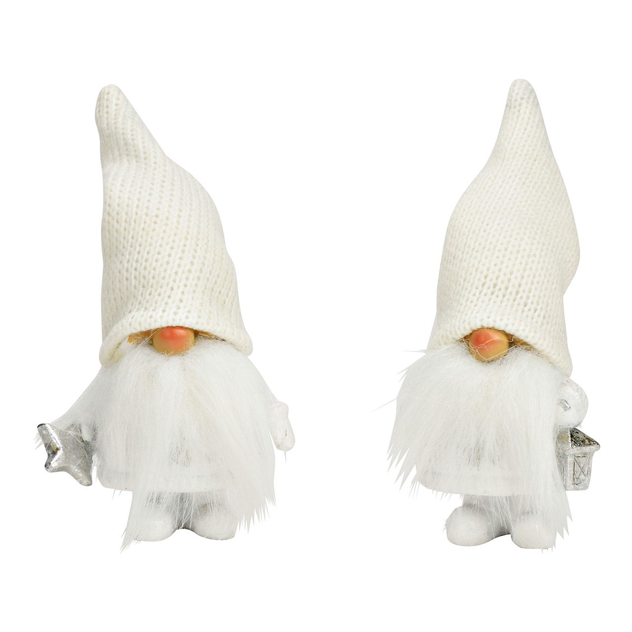 Gnomo con farol, estrella de polietileno blanco 2 pliegues, (A/A/P) 6x8x6cm Gnomo con farol, estrella de polietileno blanco 2 pliegues, (A/A/P) 6x8x6cm