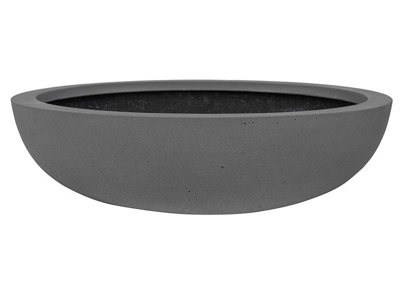 Maceta de Fiberstone gris (A/A/P) 34x10x34cm